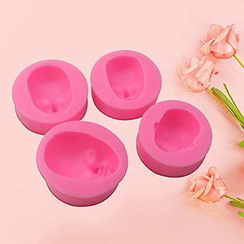 13 Pieces Fondant Silicone Molds 3D Face Head Candy Molds Chocolate Gumpaste gallery