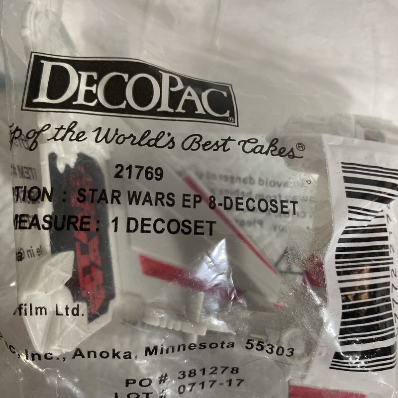 Star Wars Last Jedi Speeder Cake Topper Decopac Episode 8 Decoset