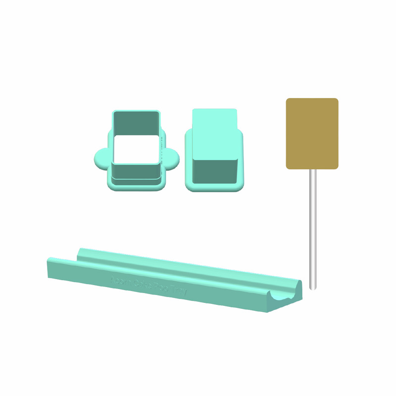 Rectangle Cake Pop Mold | Deluxe Cutter, Popper, and Tray Option
