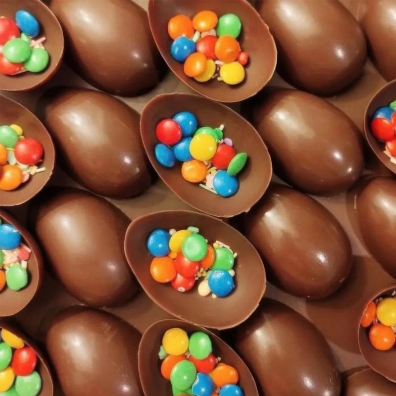 2 Packs Easter Egg Silicone Molds for Chocolate Candy, 8-cavity Egg Shaped Si... gallery