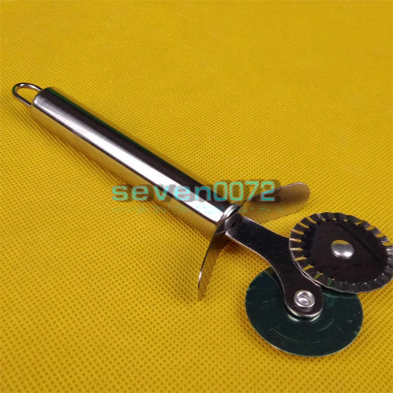 ONE NEW 316 Stainless steel Wheel & Pizza Pastry Pasta Dough Fluted Wheel