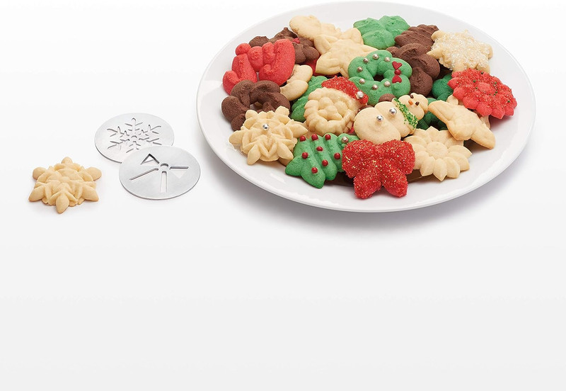 OXO Good Grips Cookie Press Holiday Disk Set, Metallic gallery