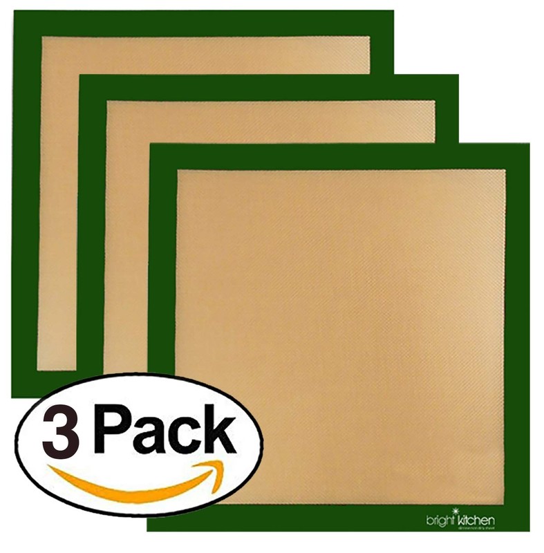 Set of 3-14″ x 14″ -Silicone Re-Usable Non-Stick 3 Silicone Sheets, Gray