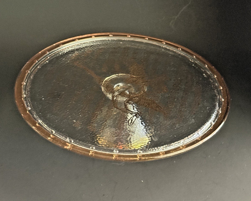 Cake Stand Pedestal Cherub and Musical Notes Design 24 Carat Gold Trim Italy gallery