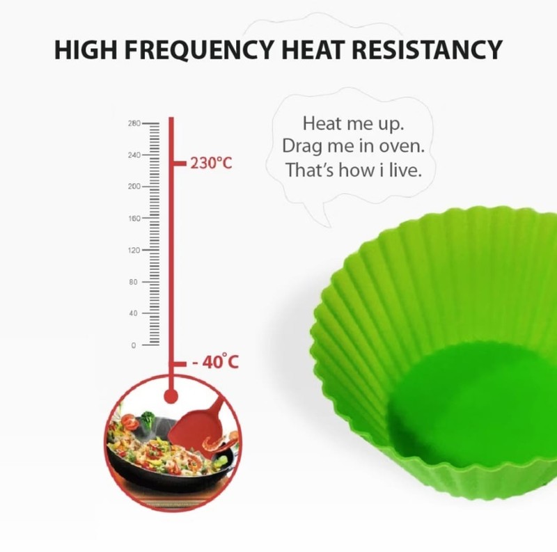 Multi Colour Silicone Baking Cup Reusable Non-stick And Easy Clean gallery