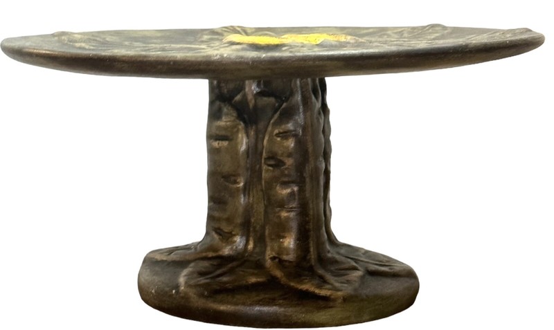 Tropical Banana Bunch Leaf Pedestal Cake Hors D’oeuvre Display Stand Ceramic T79 gallery