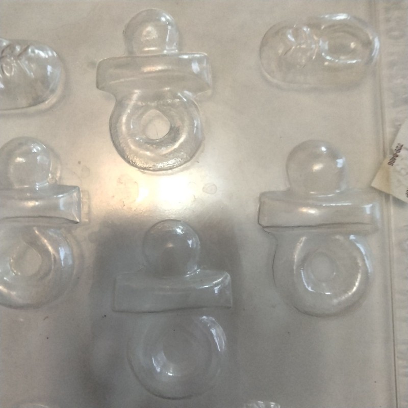 Apollo Baby Shower Candy Mold 3162 chocolate pacifier booties bassinette gallery