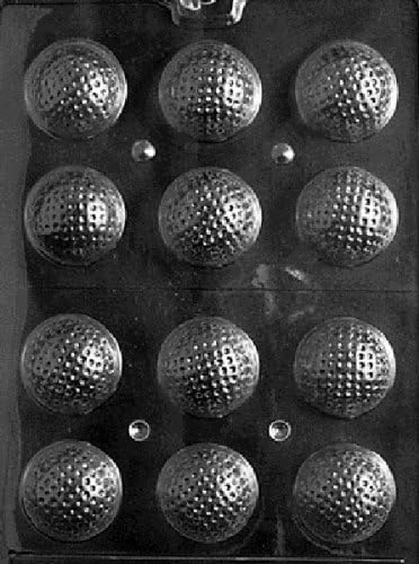 S051 3D Golf Ball Chocolate Candy Mold - Set of 3
