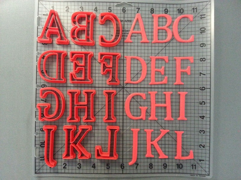 Cambria Math Font Uppercase Cookie Cutter Set