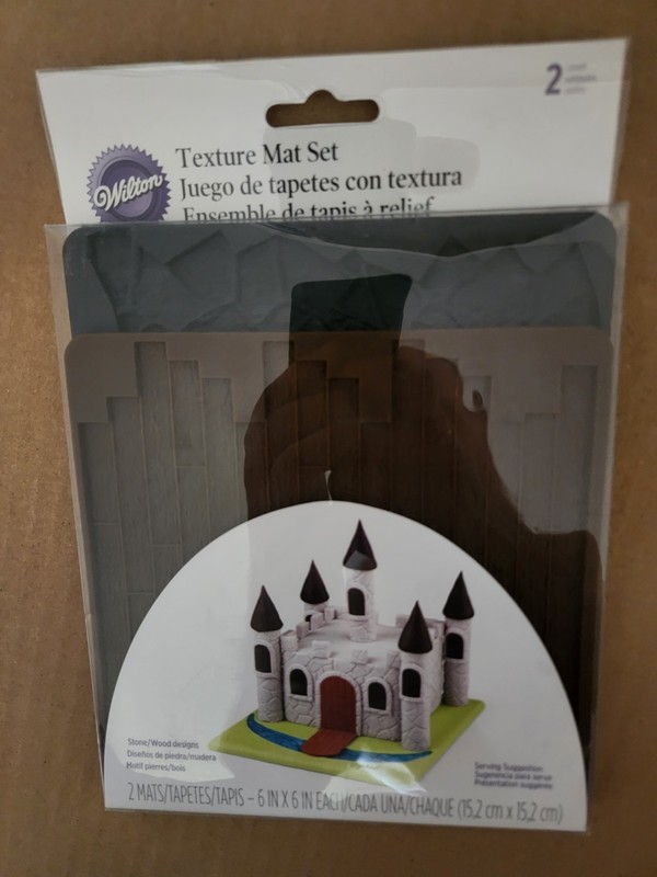 Texture silicone mat set for decorating cakes and treats