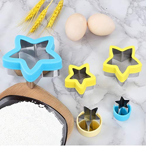 5pcs Star Cookie Cutter Set - Stainless Steel Pentagram Cutter Molds for gallery