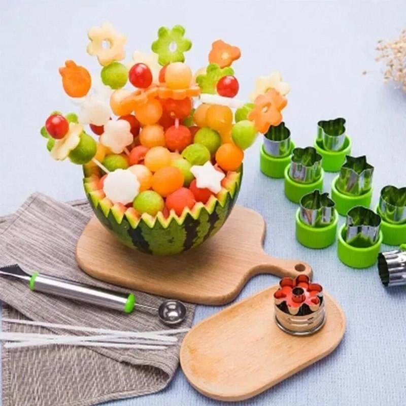 8pcs Stainless Steel Vegetable Fruit Cutter Mold Flowers Cartoon Cake Biscuit gallery
