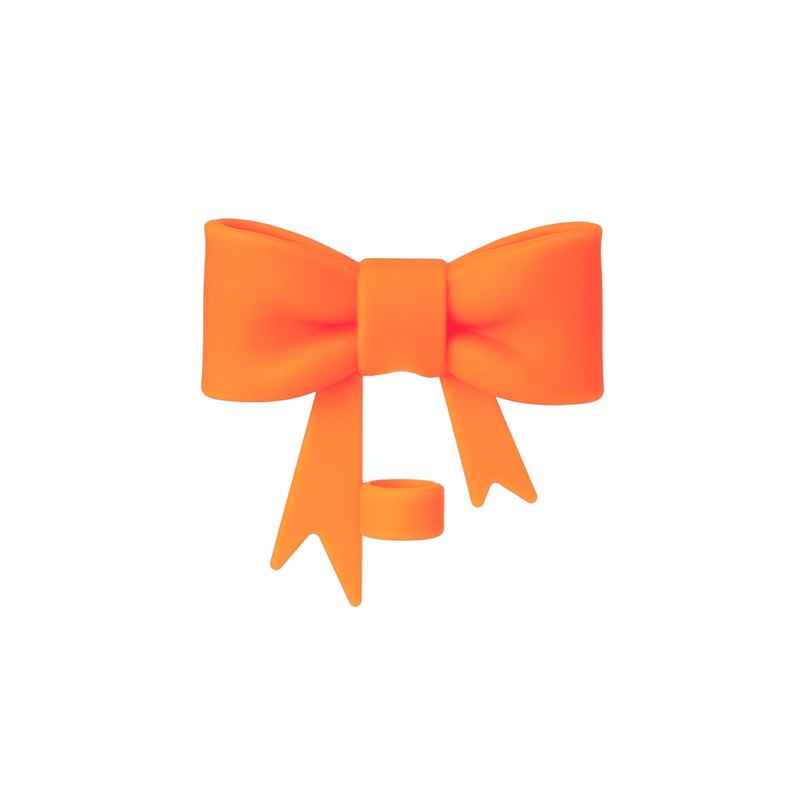 10mm Bow Shape Straw Topper for Stanley Cup (Orange)