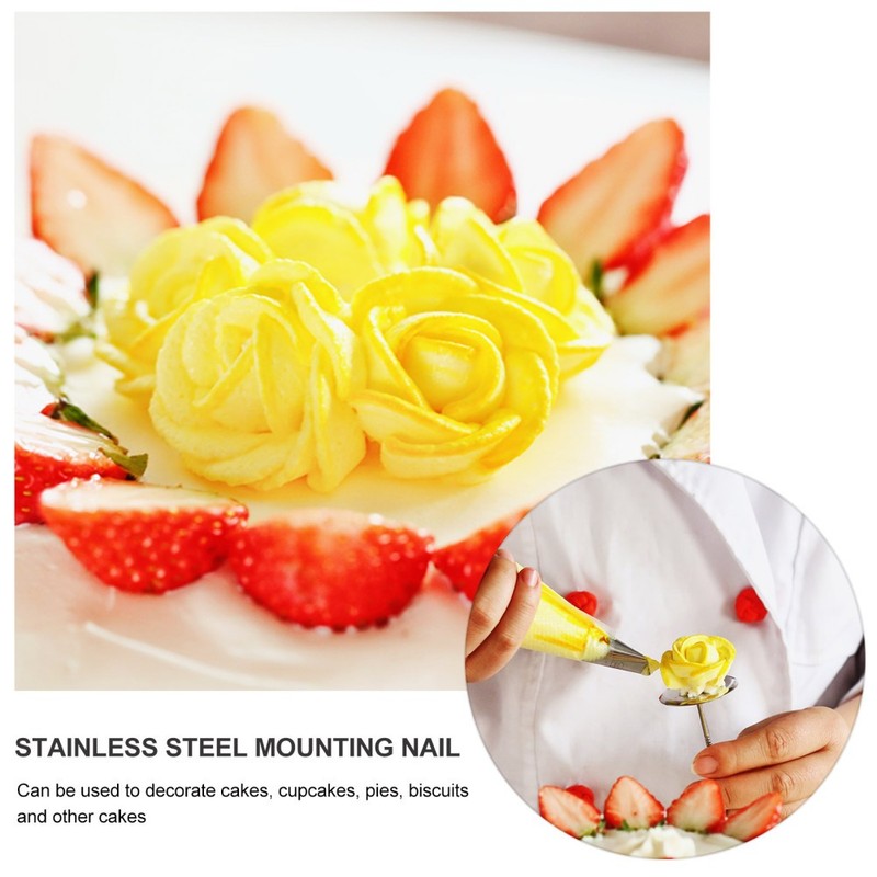 12 Pcs Icing Flower Tools with Baking Nails for Cakes Decoration gallery