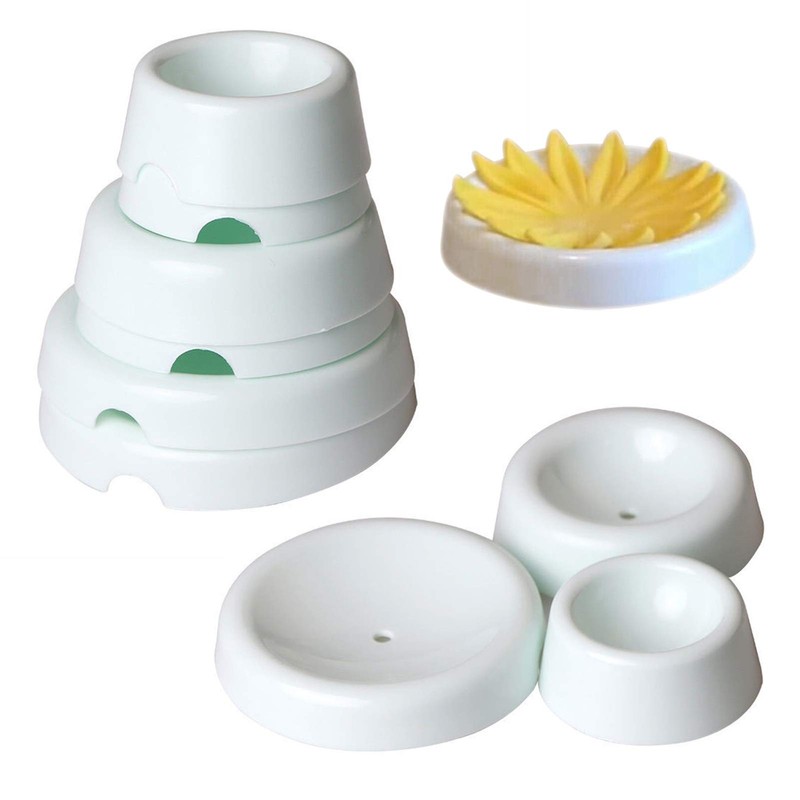 12 PCS Fondant Forming Cups Button Shaped Drying Holder for Sugar Flower White