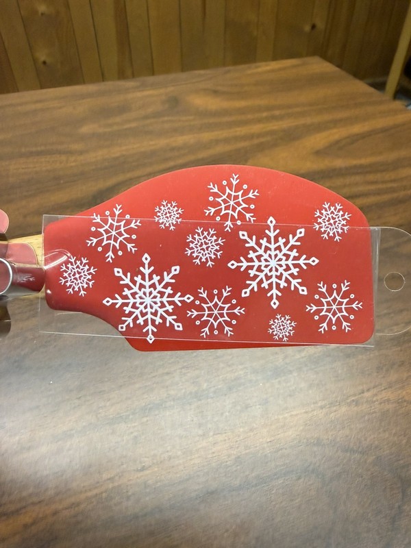 NEW Bob Evans Christmas Tree & Snowflake Spatula with Cookie Cutter SET OF 2 gallery