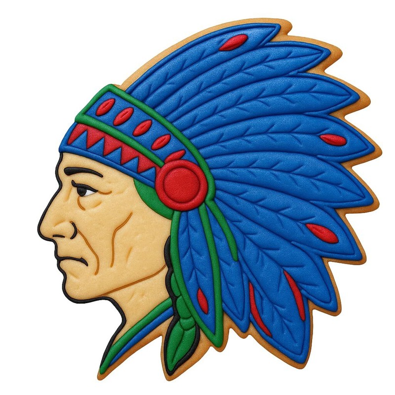 Mighty Gadget Native American Chief Cookie Cutter & Stamp 4x3.59" (Random Color) gallery