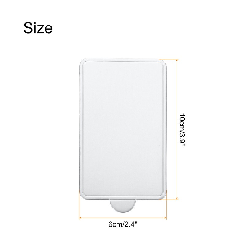 100pcs Mini Cake Boards, Mousse Cake Cardboards Rectangle for Cake Base(Silver) gallery