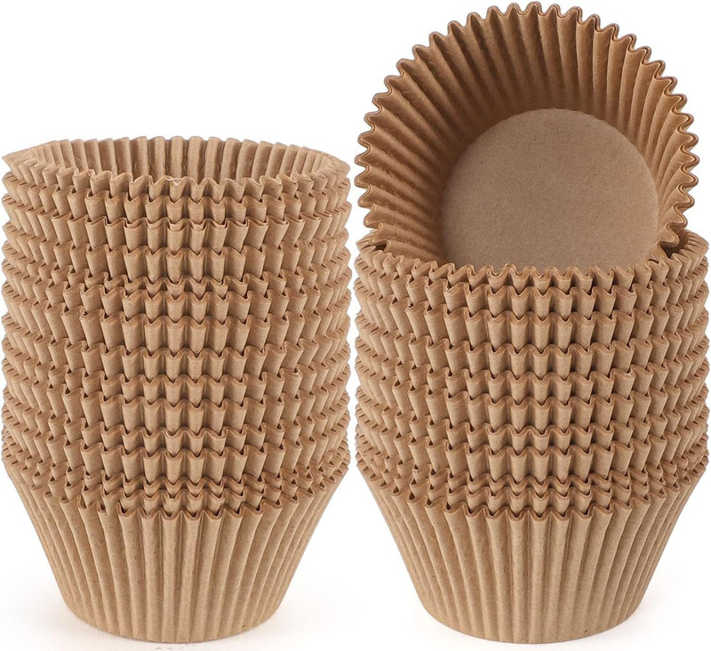 Jumbo Cupcake Liners Natural Muffin Baking Cups 300-Count, No Smell, Food Grade, gallery