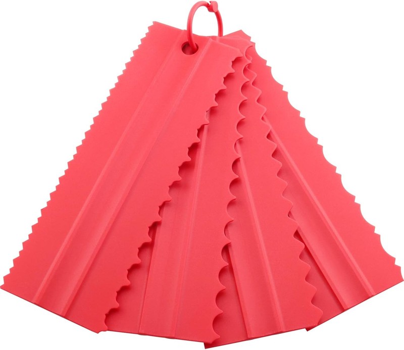 4PCS Cake Spatula And Icing Smoother Set Profal Serrated