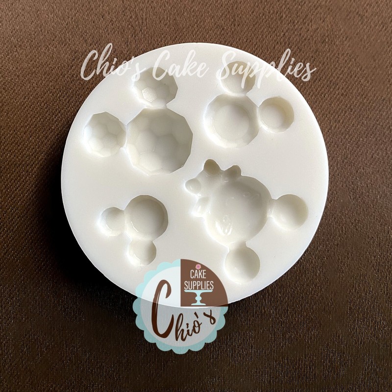 Diamond Texture Mouse Silicone Mold, 4 different designs gallery