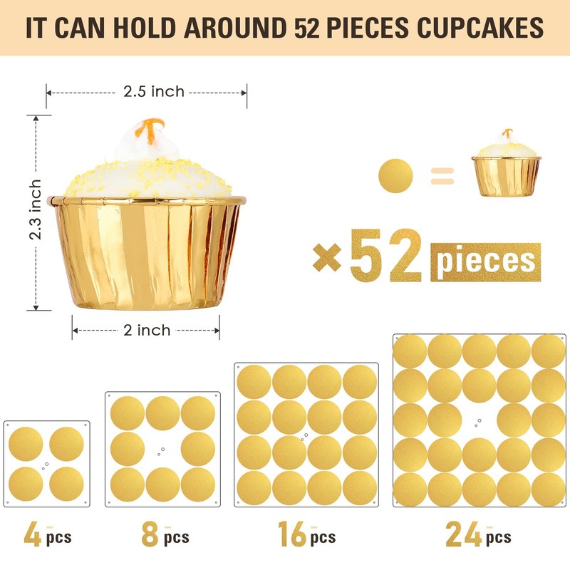 4-Tier Acrylic Cupcake Display Stand with LED String Light for Wedding Birthday gallery