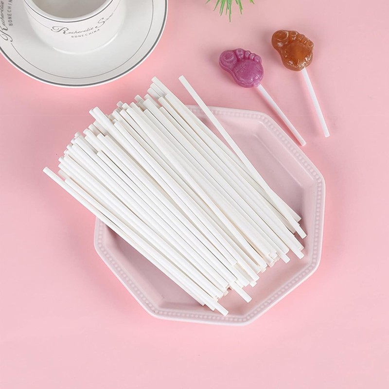 500 Pcs 4-Inch White Lollipop Sticks,Cake Pops Sticks,Paper Treat Sticks Sucker gallery