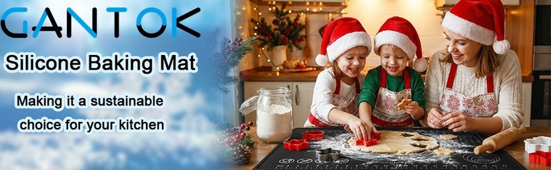 Silicone Pastry Mat 28" x 20" Extra Thick Silicone Baking Mat with Measurements gallery