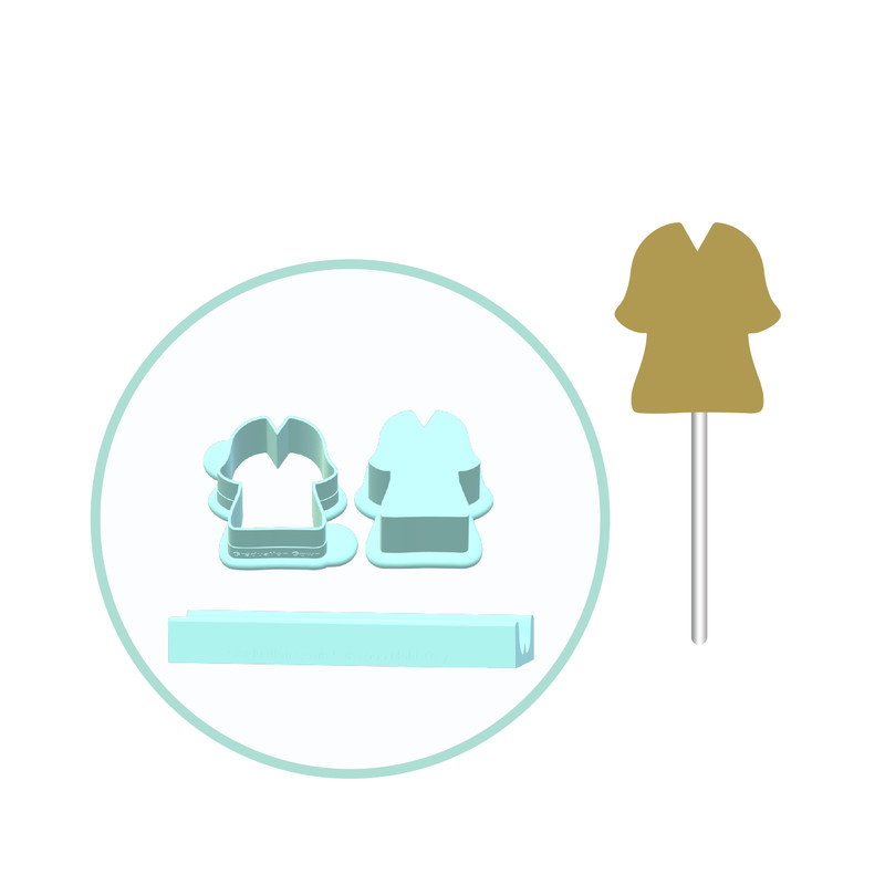 Graduation Gown Cake Pop Mold | Deluxe Cutter, Popper, and Tray Option