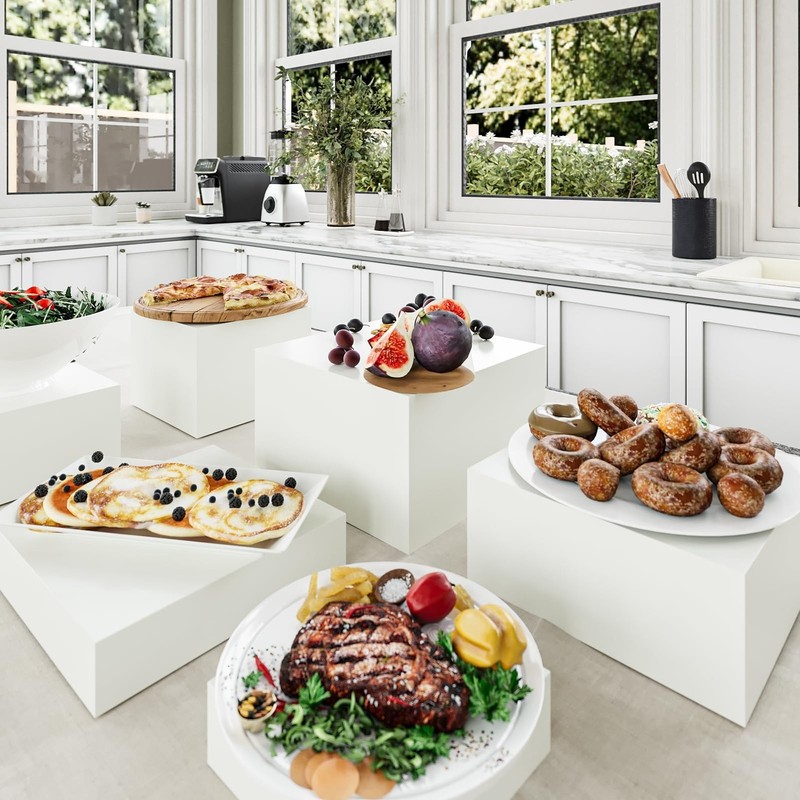 Buffet Risers, Food Risers for Buffet Table, Display Stand Shelf for Catering... gallery