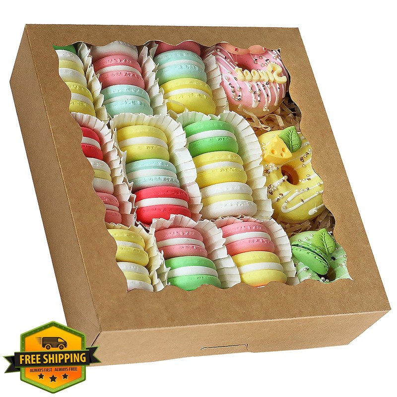 AONNLINN Bakery Boxes 10″x10″x2.5″ 20-Pack