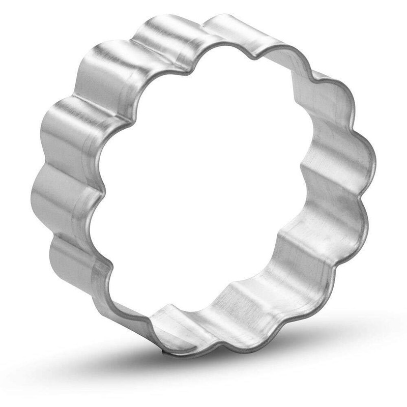 Mini Fluted Round Circle 1.5” Cookie Cutter Metal