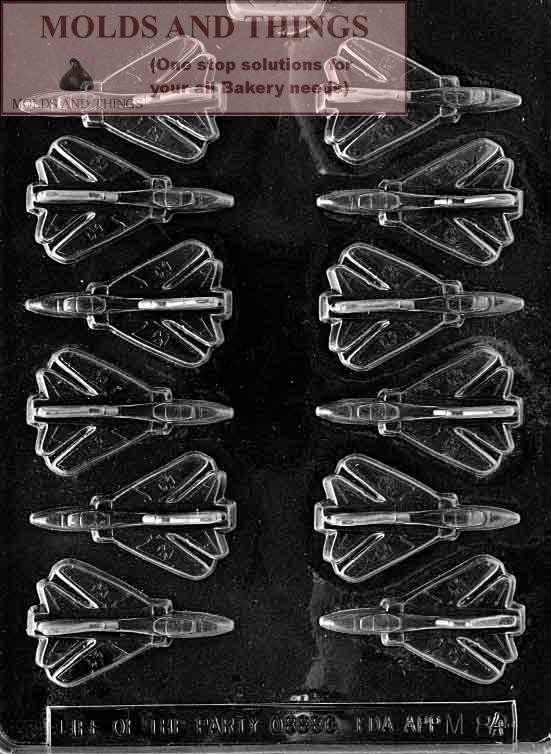 Air Force Fighter jet Military Chocolate Candy Mold-2pc