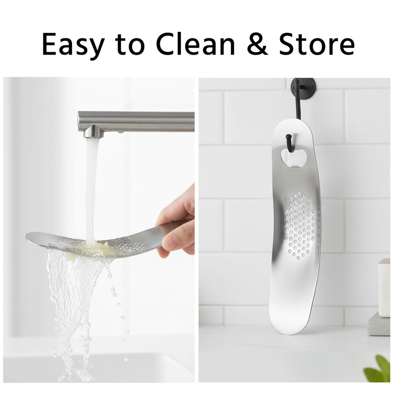 Garlic Press Rocker Stainless Steel, Manual Mincer Standard, Black gallery