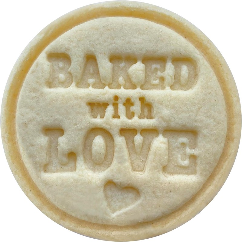 R&M International 0412 Baked with Love Pastry and Cookie Stamper Blue 2.5" gallery