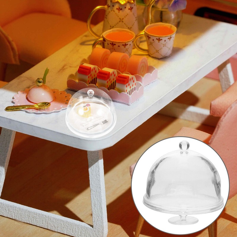 10PCS Mini Cake Domes Doll House Cake Stand Ornaments Miniature Accessory gallery