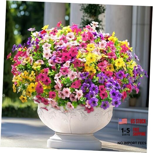 Artificial Flowers for Outdoors, 36 Bundles Mixed Colors 36 Pack Mixed Color 2