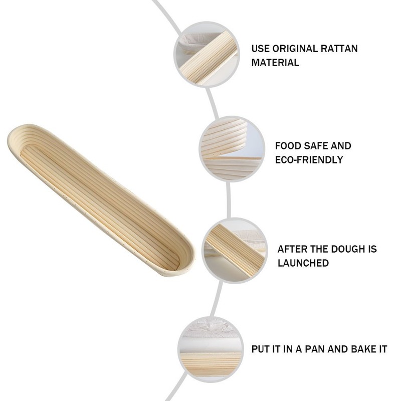 1Pc Beige Bread Proofing Basket Rattan Dough Tool for Baking Artisan Bread gallery