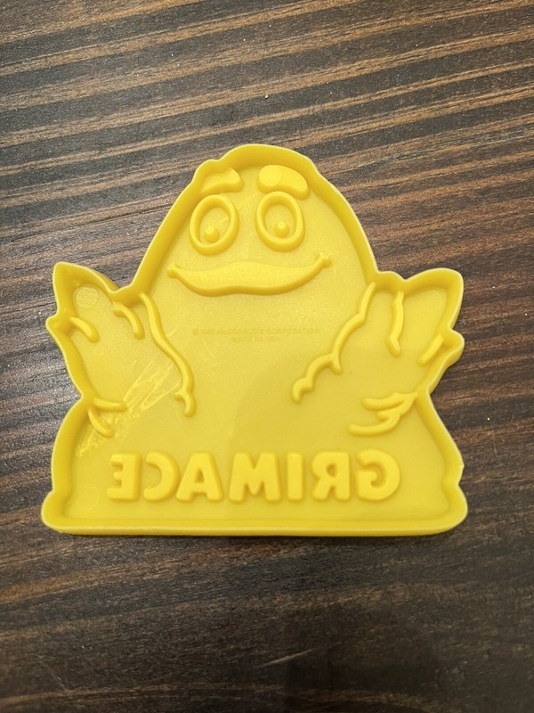 McDONALD’S GRIMACE COOKIE CUTTER Yellow 1980