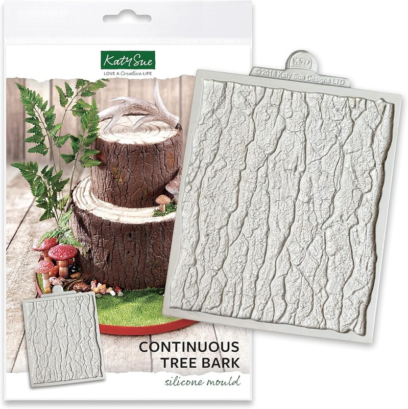 Tree Bark Silicone Mold - Cake & Craft Decor 5.7"x4.8" gallery