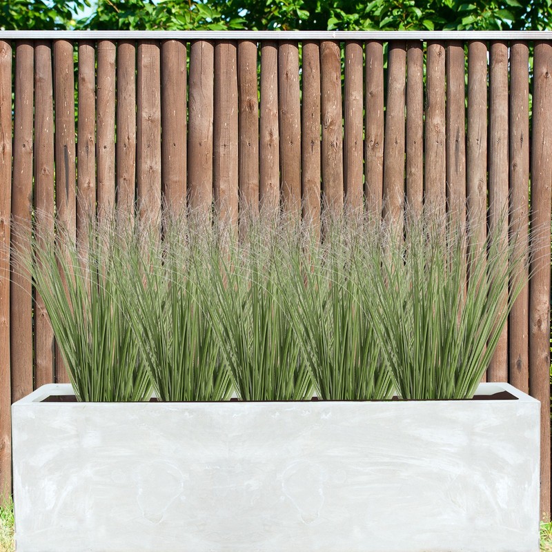 12Pcs Artificial Grass Plants, 18.5" Green Plastic Fake Grain, for Red gallery