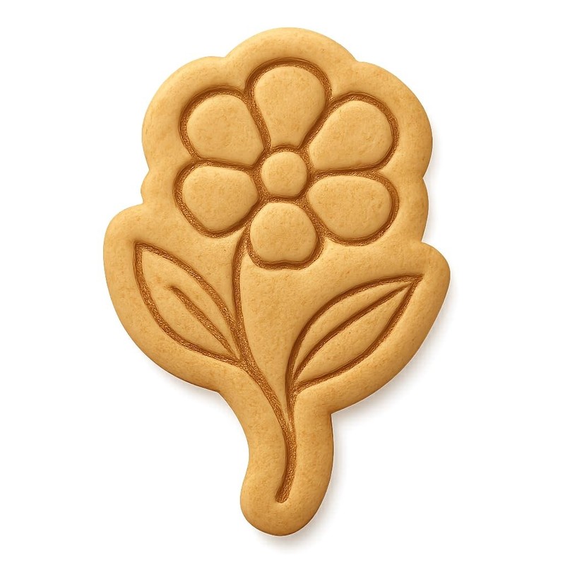 Floral One Cookie Cutter & Stamp, Fondant & Clay – 4×2.8
