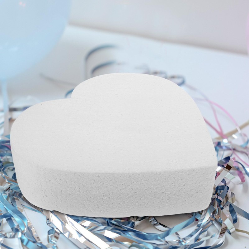 2Pcs Foam Cake Dummies 8 Inch Styro-foams Heart Shaped Fake Cake Dummies Foam... gallery