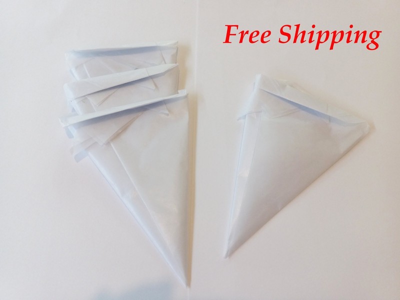 50 Disposable Piping Bags Oil Paper Cake Decorating Tools Set Free Coupler