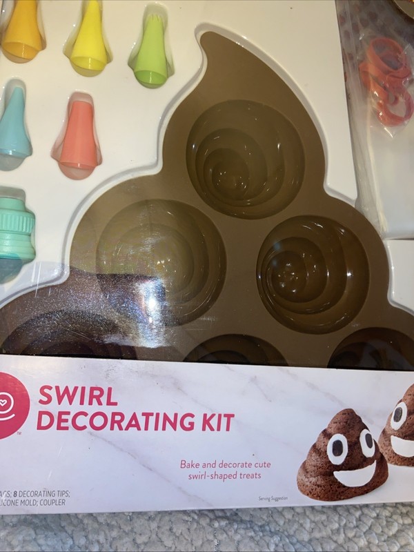Wilton Swirl Decorating Kit Nerdy Nummies New In Box Never Opened Poop Emoji cup gallery