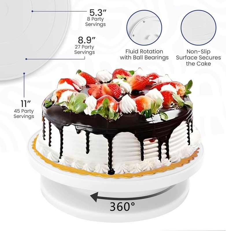 540PCS Cake Decorating Kit - Baking Supplies with 4 Springform Pans, Rotating Tu gallery