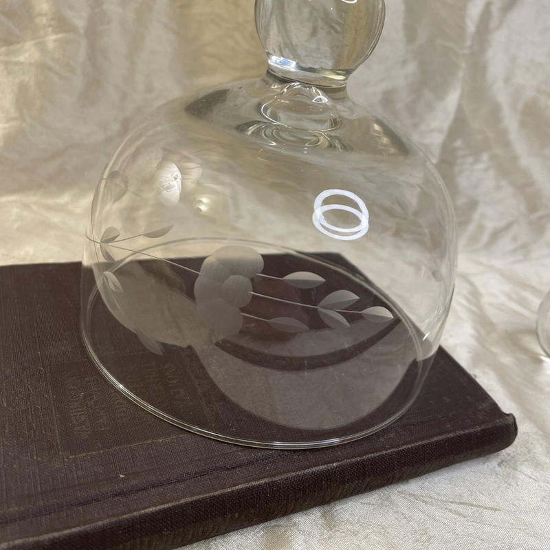Pair Of Glass Domes/Cloches For Cake/ Dessert, Cheese, Decorative Display gallery