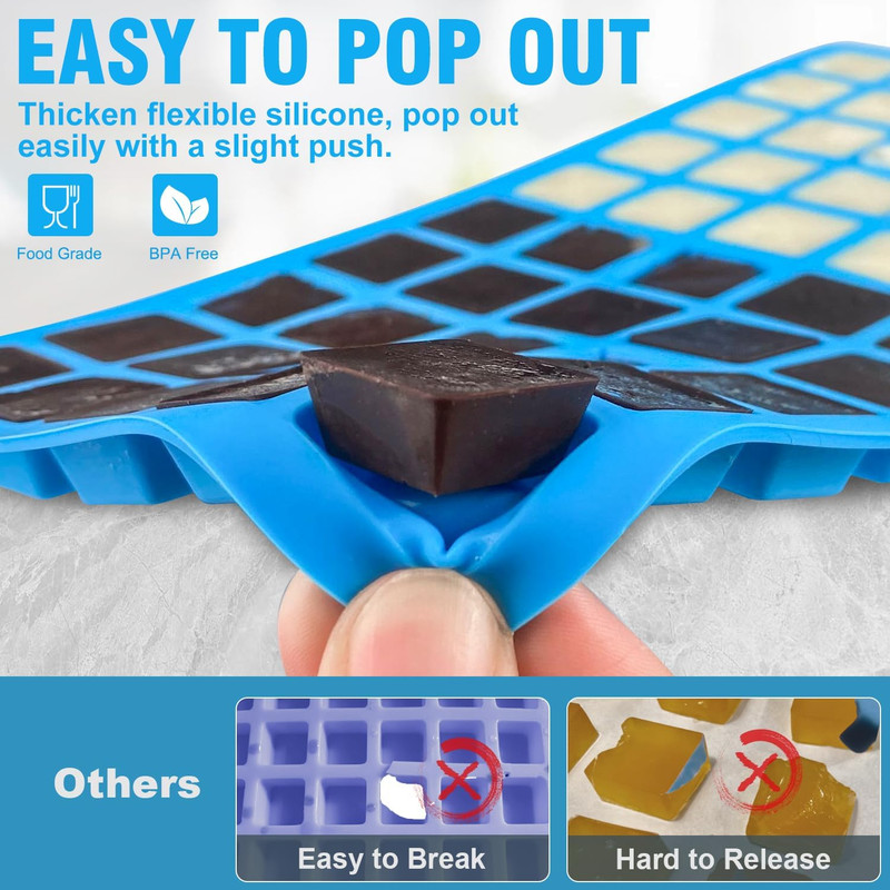 Square Silicone Molds Silicone Dog Treat Molds for Baking and Freezing 2 Packs gallery