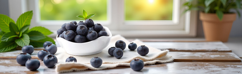 20 Pcs Artificial Blueberries Plastic Fake Blue Berry Plants Realistic gallery