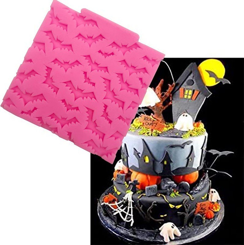3Pcs Mini Halloween Cake Fondant Molds Bat Pumpkin Spider Skull Chocolate resin gallery